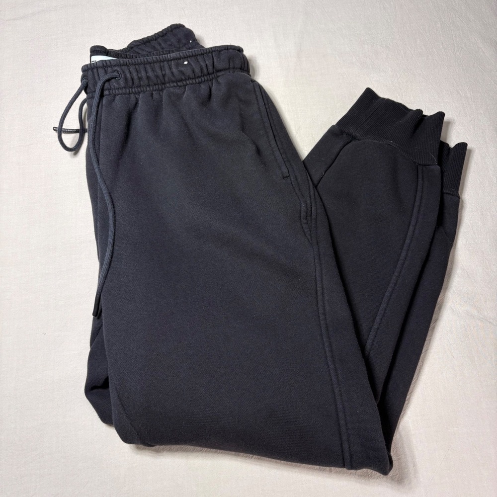 FLX‎ Womens Black High Rise Jogger Sweatpants Size Medium Drawstring Pockets